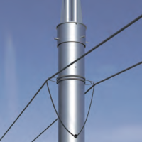 ТФ-2000-9 Опора контактной сети фланцевая трубчатая