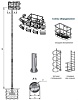 ВМОН Высокомачтовая граненая опора со стационарной короной