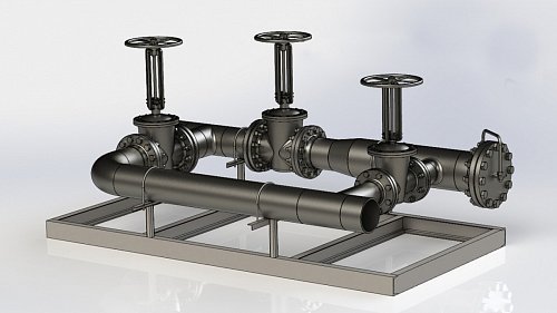 Камера запуска и приема средств очистки и диагностики Ду-250 мм