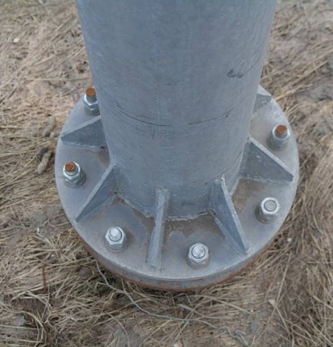 ТФ-2000-9 Опора контактной сети фланцевая трубчатая