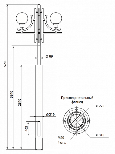Платан Опора декоративная
