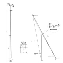 ОГКС Опора граненая коническая складывающаяся